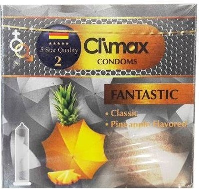 کاندوم کلایمکس مدل FANTASTIC (ساده با رایحه آناناس)بسته3 عددی