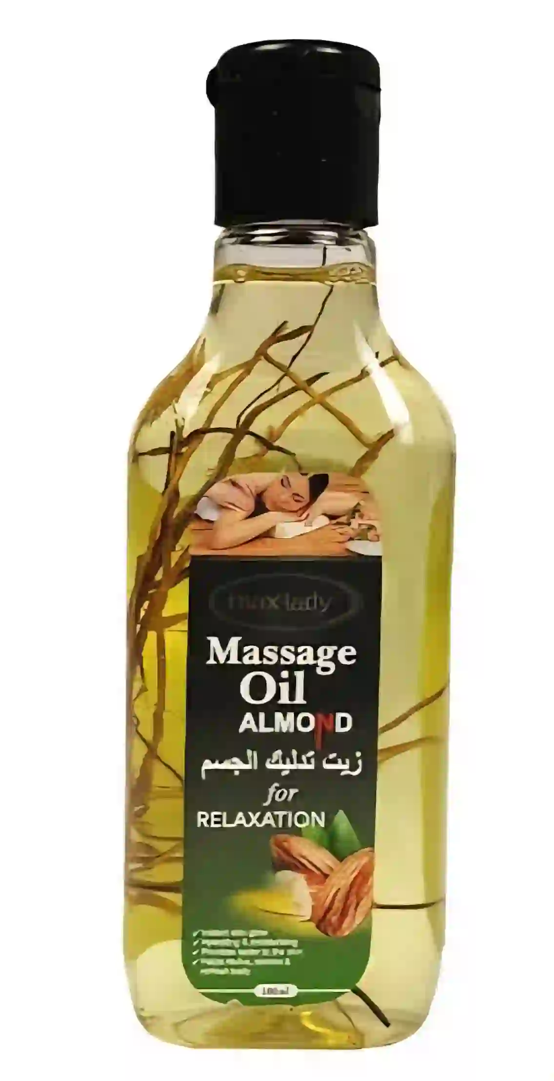 روغن ماساژ بادام مکس لیدی حجم 100 میلی لیتر