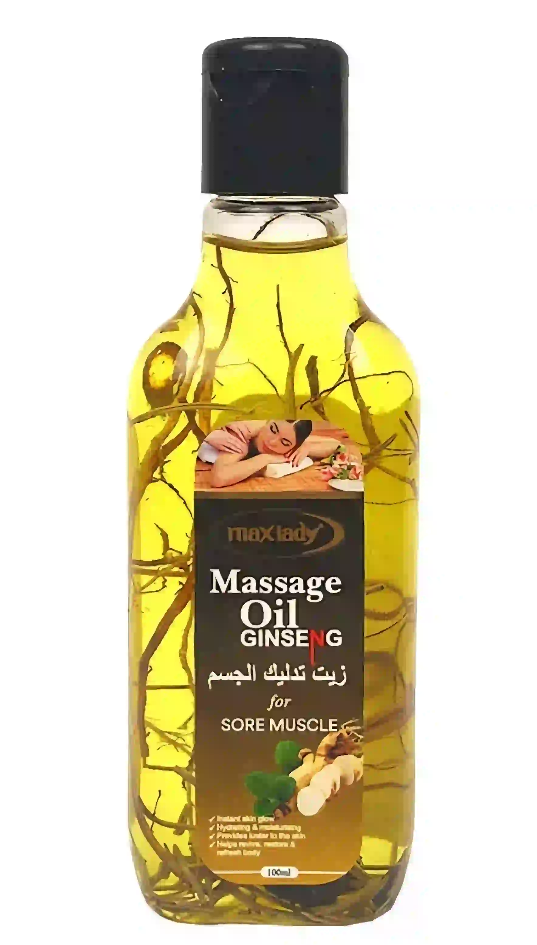 روغن ماساژ جینسینگ مکس لیدی حجم 100 میلی لیتر